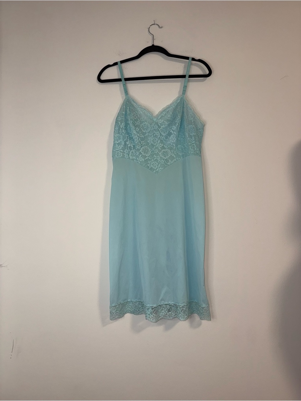 Light Blue Lace-Trim Slip Dress - Women Intimates